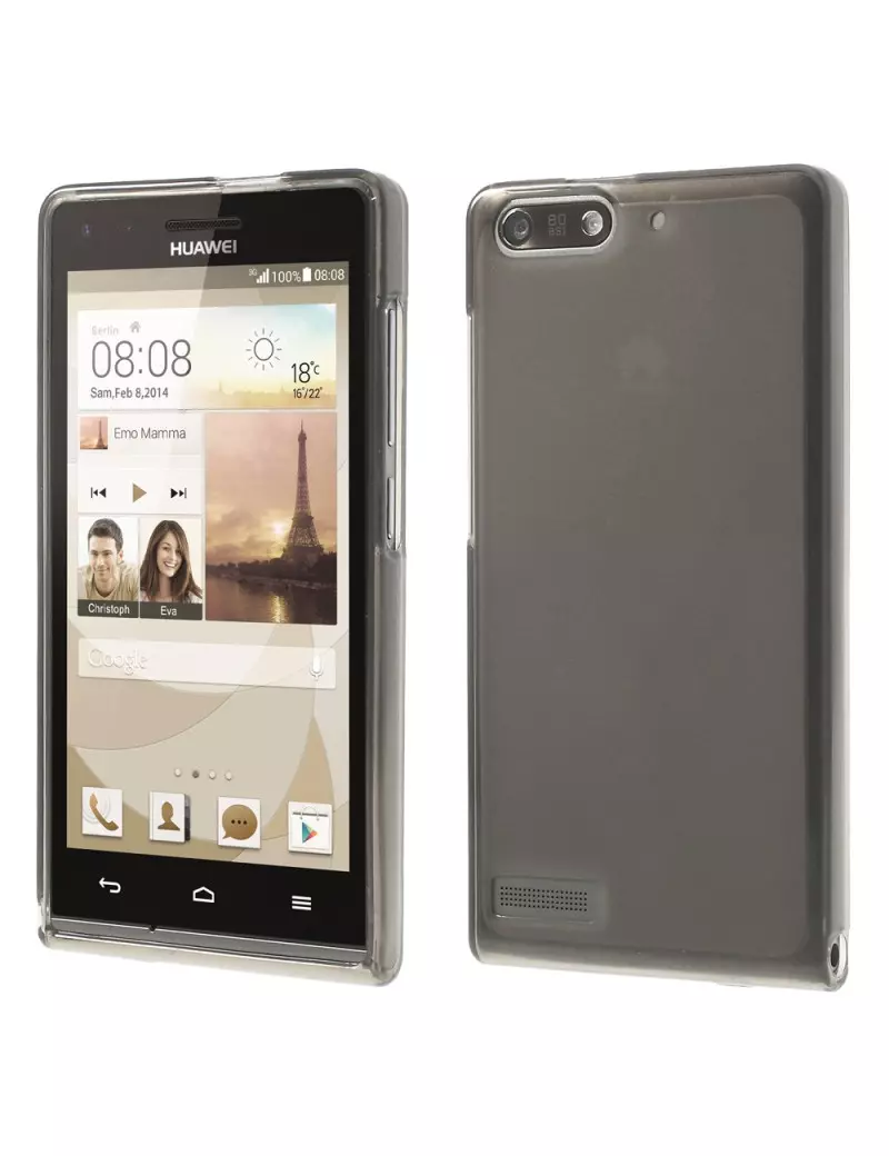 Cover in TPU Morbido per Huawei Ascend G6 3G Grigio Trasparente 5712579091550 Cover in TPU Morbido per Huawei Ascend G6 3G Grigio Trasparente 5712579091550