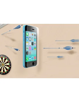 Screen Protector in Vetro Temperato Anti Urto per Apple iPhone 5C
