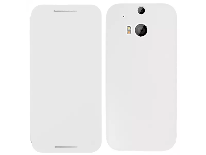 Cover Flip a Portafoglio per HTC One M8 (Bianco)