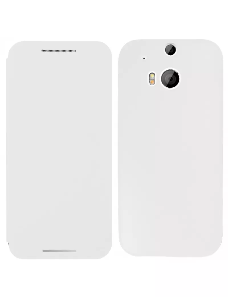 Cover Flip a Portafoglio per HTC One M8 (Bianco)