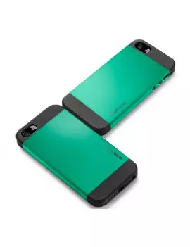 Cover Slim Armor TPU Policarbonato per iPhone 5 5S Verde Smeraldo