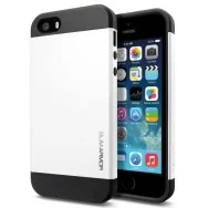 Cover Slim Armor TPU e Policarbonato per Apple iPhone 5 5S (Bianco)