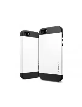 Cover Slim Armor TPU e Policarbonato per Apple iPhone 5 5S (Bianco)