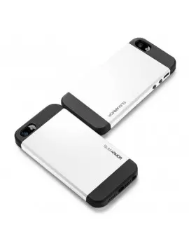 Cover Slim Armor TPU e Policarbonato per Apple iPhone 5 5S (Bianco)