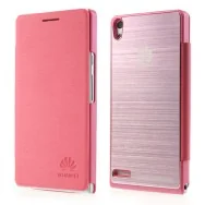 Cover Rigida per Huawei Ascend P6 Metal Style (Rosa)
