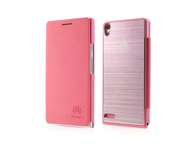 Cover Rigida per Huawei Ascend P6 Metal Style Rosa