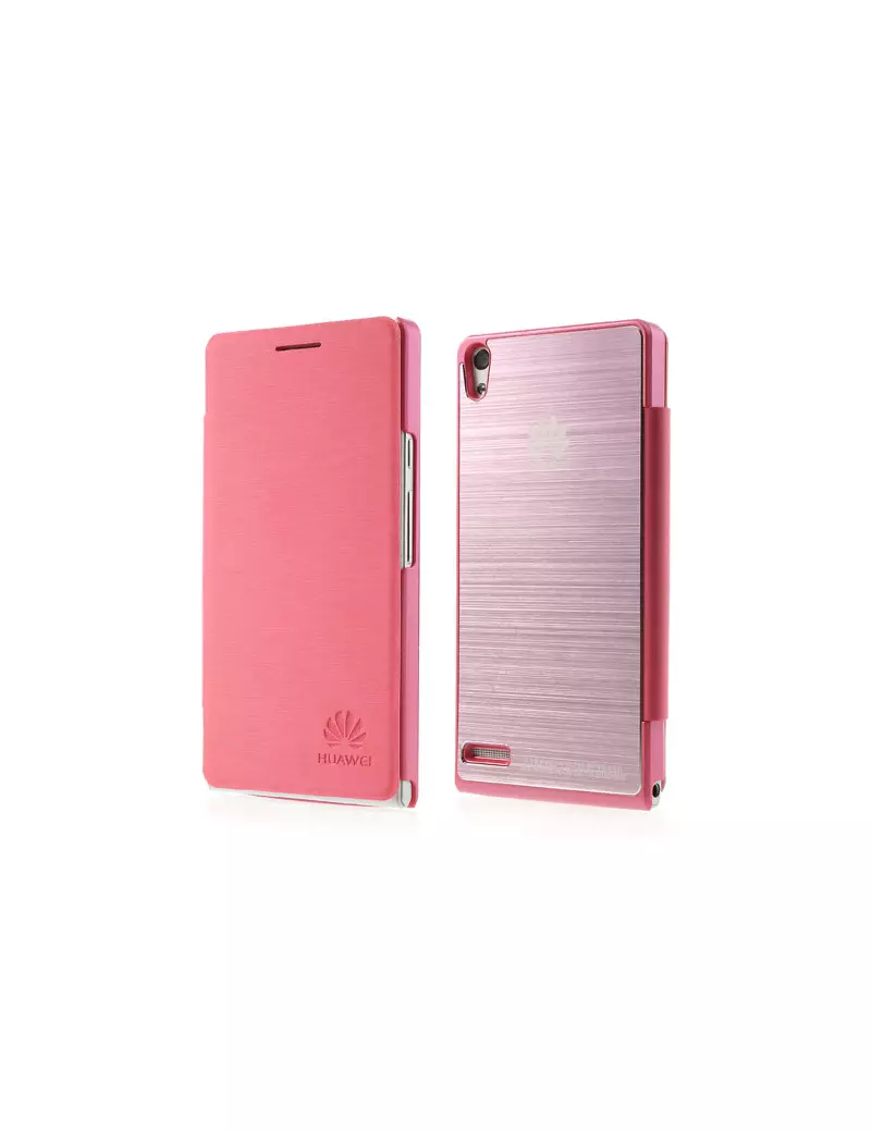 Cover Rigida per Huawei Ascend P6 Metal Style Rosa