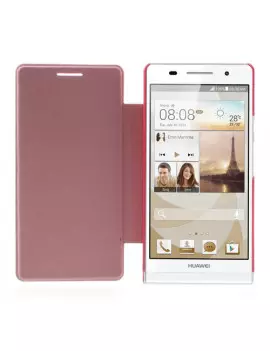 Cover Rigida per Huawei Ascend P6 Metal Style Rosa