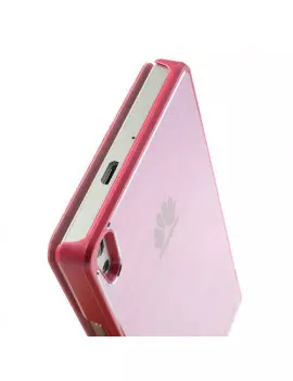 Cover Rigida per Huawei Ascend P6 Metal Style Rosa