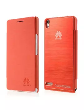 Cover Rigida per Huawei Ascend P6 Metal Style Arancione