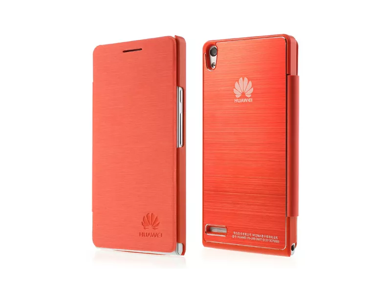 Cover Rigida per Huawei Ascend P6 Metal Style Arancione