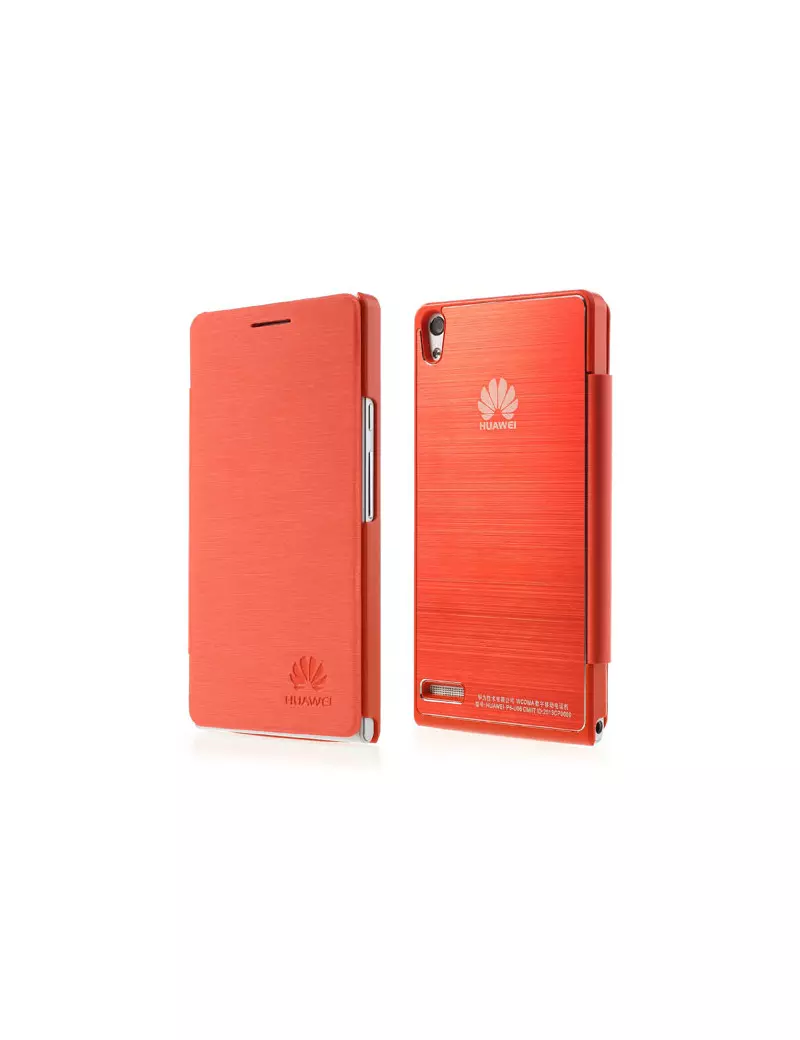 Cover Rigida per Huawei Ascend P6 Metal Style Arancione