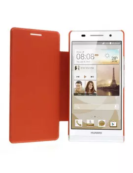 Cover Rigida per Huawei Ascend P6 Metal Style Arancione