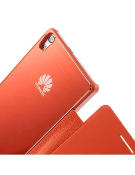 Cover Rigida per Huawei Ascend P6 Metal Style (Arancione)