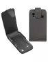 Cover Flip Verticale in Ecopelle per Samsung Galaxy Ace S5830 Nero