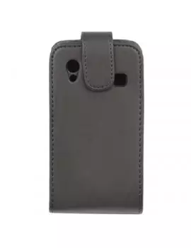 Cover Flip Verticale in Ecopelle per Samsung Galaxy Ace S5830 Nero