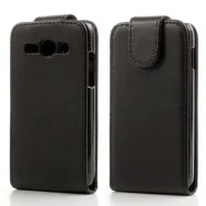 Cover Flip Verticale in Ecopelle per Samsung Galaxy Ace 3 S7275 (Nero)