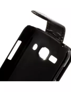 Cover Flip Verticale in Ecopelle per Samsung Galaxy Ace 3 S7275 Nero
