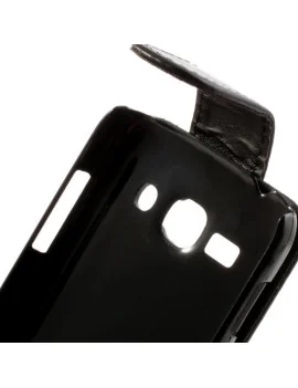 Cover Flip Verticale in Ecopelle per Samsung Galaxy Ace 3 S7275 (Nero)