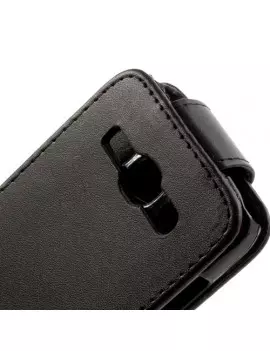 Cover Flip Verticale in Ecopelle per Samsung Galaxy Ace 3 S7275 Nero