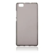 Cover in Silicone per Huawei Ascend P8 Lite (Nero Trasparente)