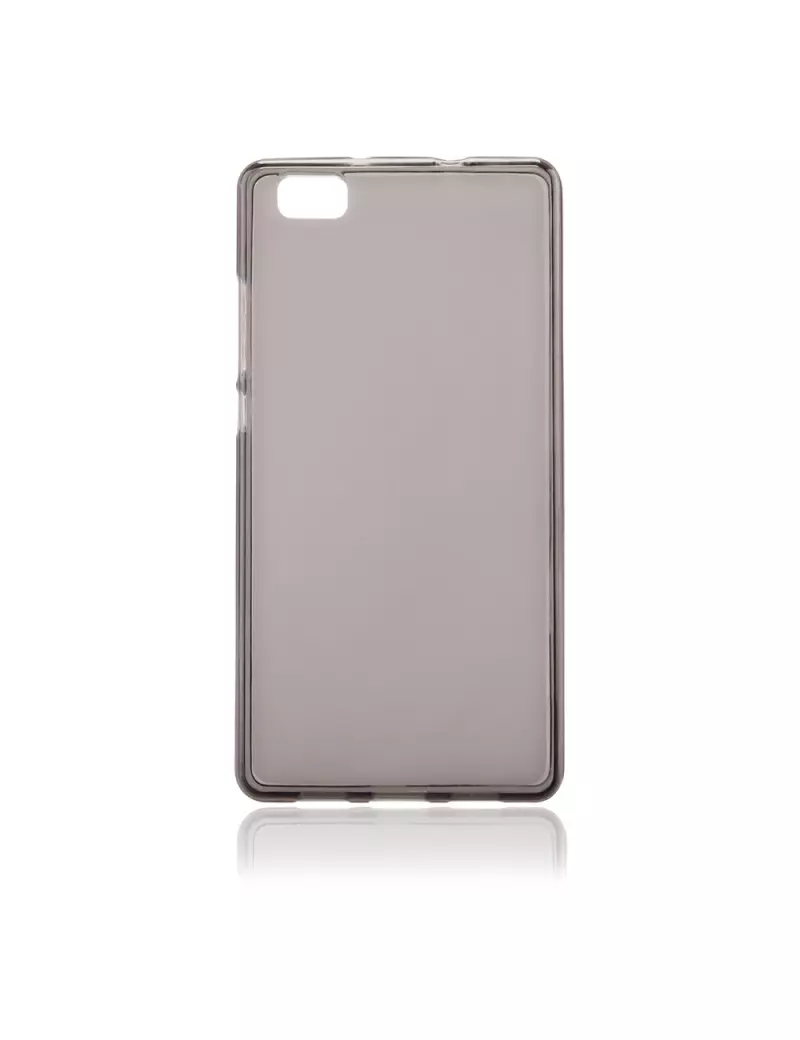 Cover in Silicone per Huawei Ascend P8 Lite (Nero Trasparente)