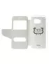 Cover Flip S-View Doppia Finestra in Ecopelle per Samsung Galaxy S6 G920 Bianco