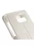 Cover Flip S-View Doppia Finestra in Ecopelle per Samsung Galaxy S6 G920 Bianco