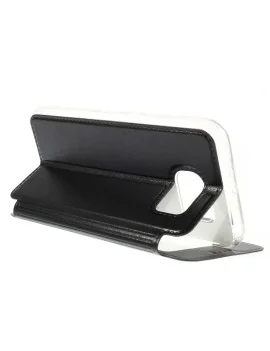 Cover Flip S-View Doppia Finestra in Ecopelle per Samsung Galaxy S6 G920 (Nero)