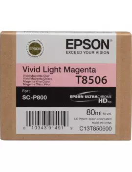 Cartuccia Originale Epson T850600 (Magenta Chiaro 80 ml)