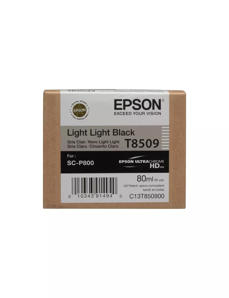 Cartuccia Originale Epson T850900 (Nero Chiaro Chiaro 80 ml)