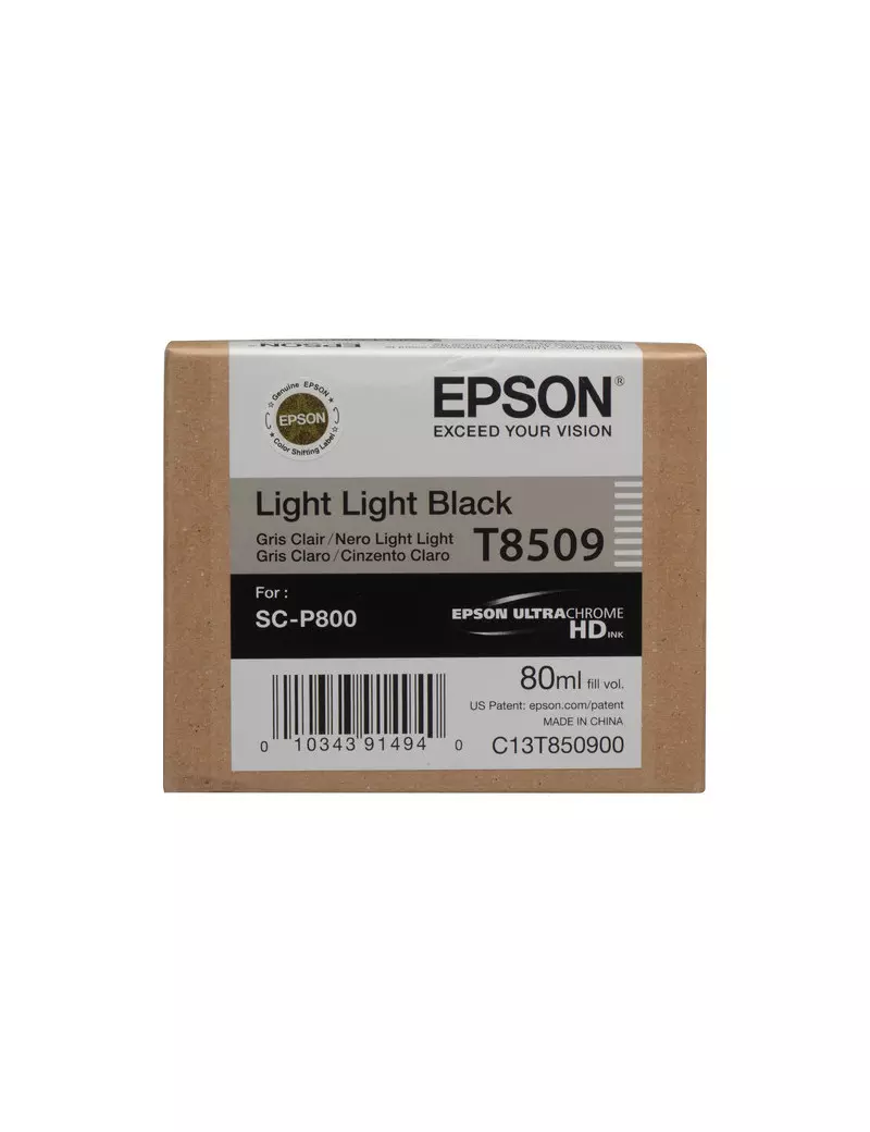 Cartuccia Originale Epson T850900 (Nero Chiaro Chiaro 80 ml) Cartuccia Originale Epson T850900 (Nero Chiaro Chiaro 80 ml)