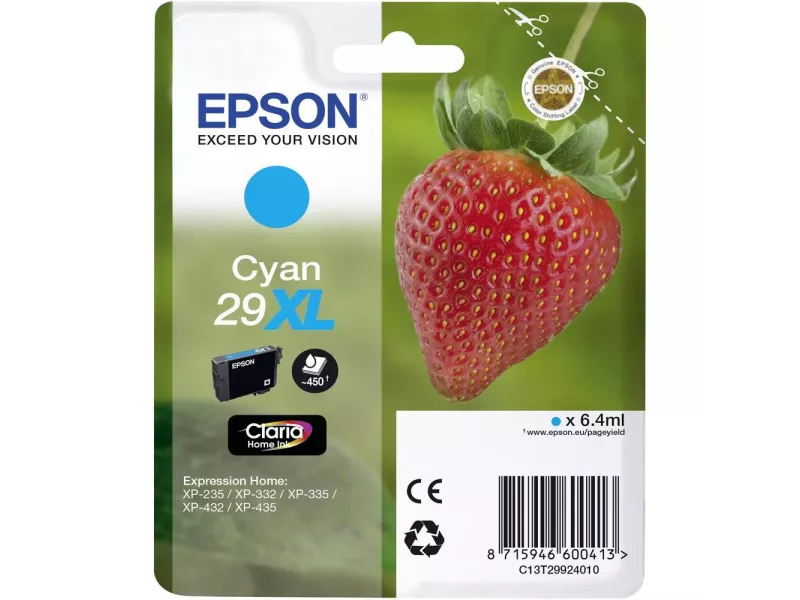 Cartuccia Originale Epson T299240 29XL (Ciano XL 450 pagine)