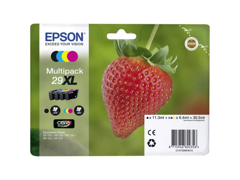 Multipack Cartucce Originali Epson T299640 29XL (Nero e Colori XL Conf. 4) Multipack Cartucce Originali Epson T299640 29XL (Nero e Colori XL Conf. 4)