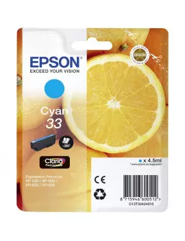 Cartuccia Originale Epson T334240 (Ciano 300 pagine)