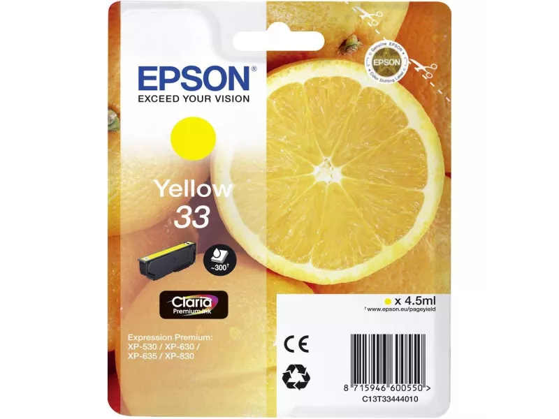 Cartuccia Originale Epson T334440 (Giallo 300 pagine)