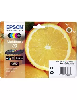 Multipack Cartucce Originali Epson T333740 33 Nero Colori