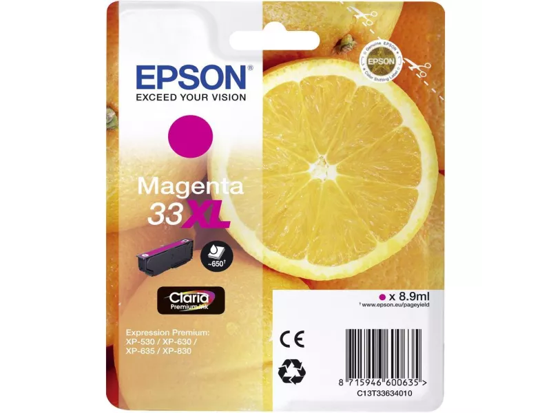 Cartuccia Originale Epson T336340 (Magenta XL 650 pagine)