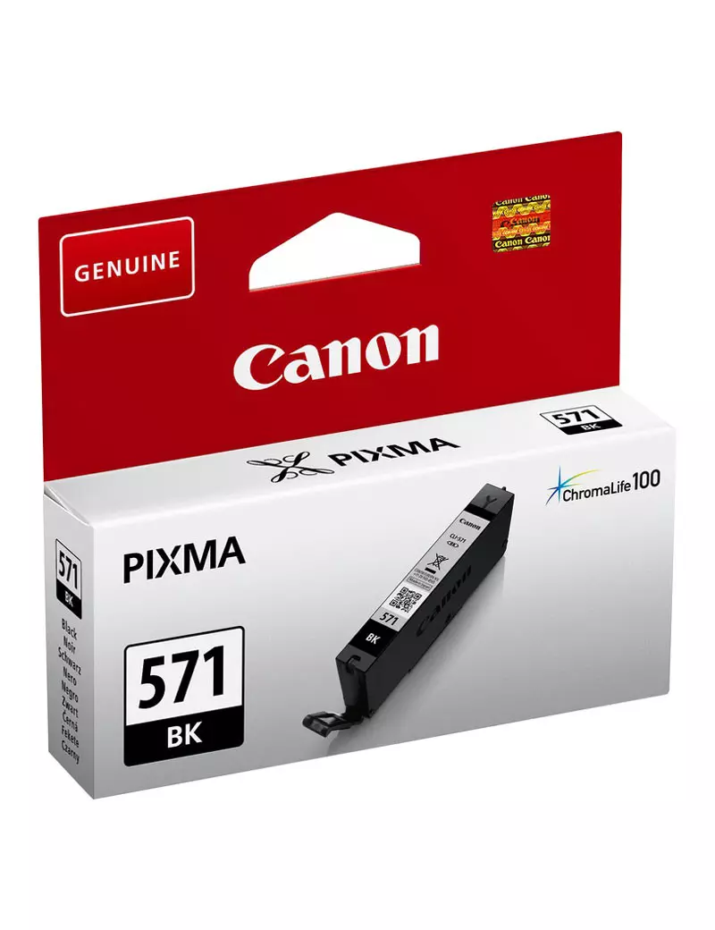 Cartuccia Originale Canon CLI-571bk 0385C001 (Nero 6,5 ml) Cartuccia Originale Canon CLI-571bk 0385C001 (Nero 6,5 ml)