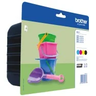 Multipack Cartucce Originali Brother LC-221VALBPDR (Nero e Colori Conf. 4)