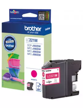 Cartuccia Originale Brother LC-221M (Magenta 260 pagine)