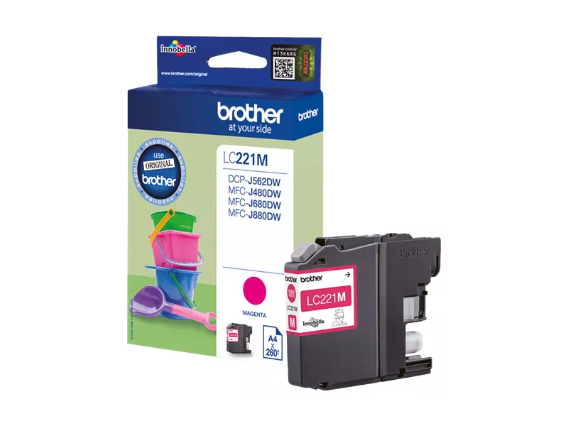 Cartuccia Originale Brother LC-221M (Magenta 260 pagine)
