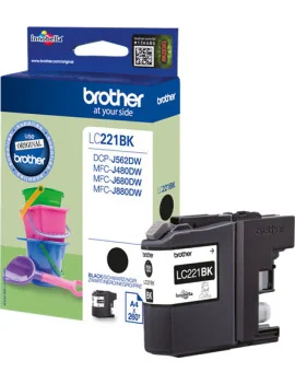 Cartuccia Originale Brother LC-221BK (Nero 260 pagine)