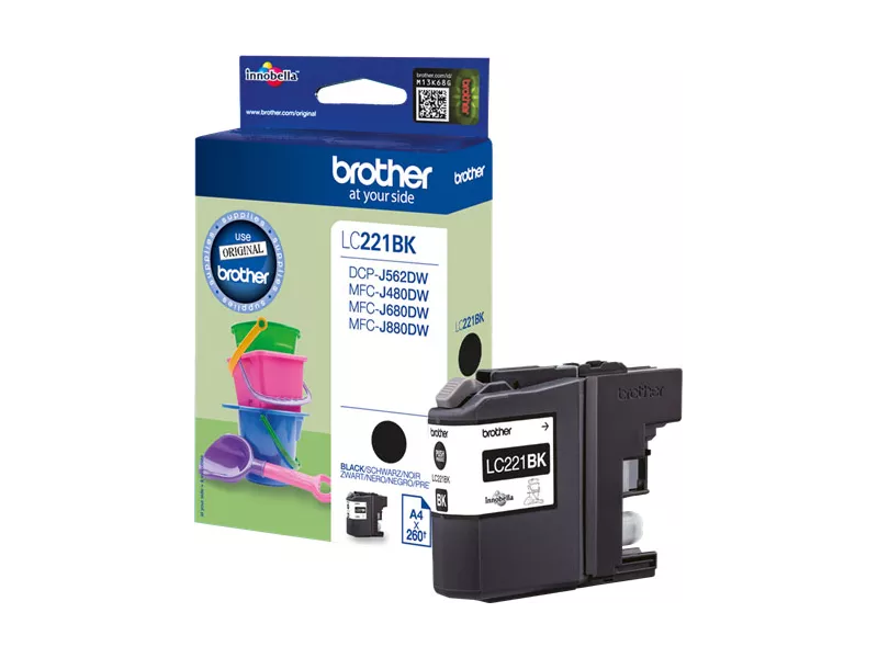 Cartuccia Originale Brother LC-221BK (Nero 260 pagine)