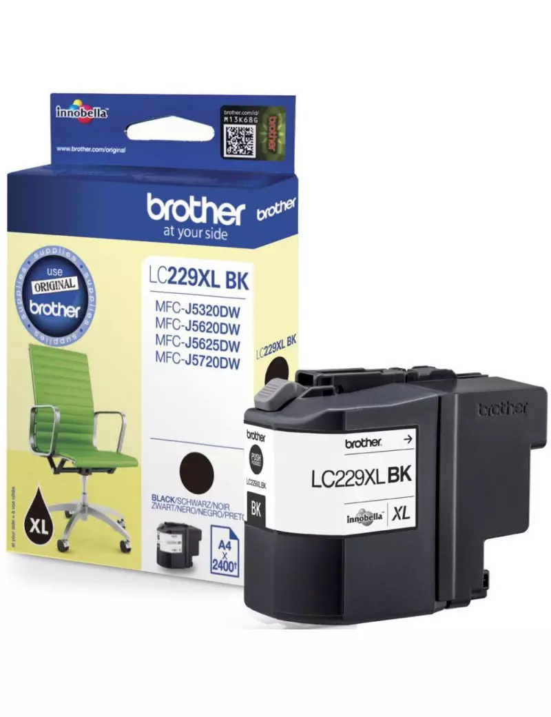 Cartuccia Originale Brother LC-229XLBK (Nero 2400 pagine) Cartuccia Originale Brother LC-229XLBK (Nero 2400 pagine)