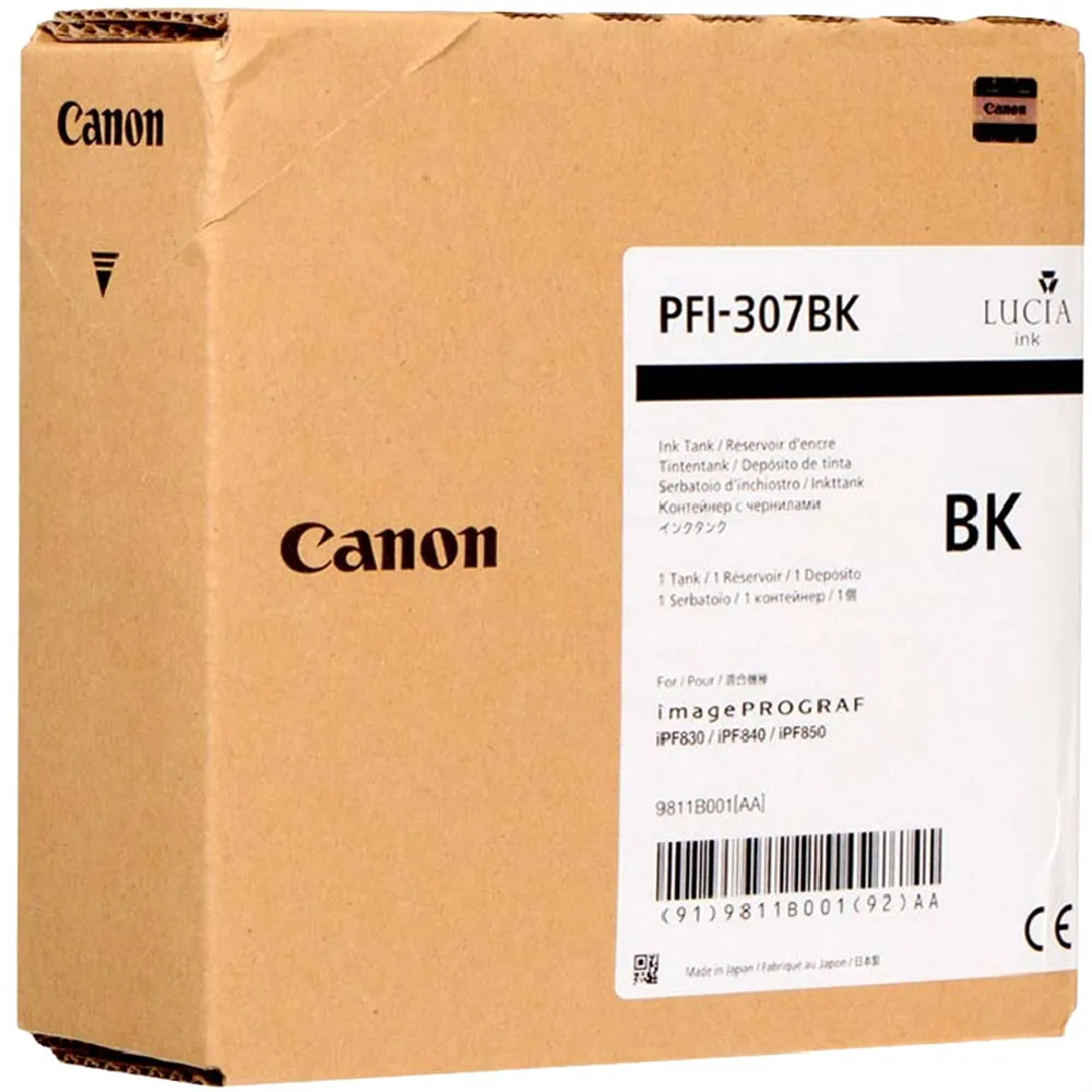 Cartuccia Originale Canon PFI-307bk 9811B001 Nero 4549292022889