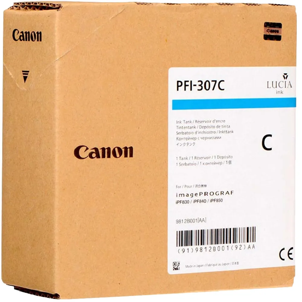 Cartuccia Originale Canon PFI-307c 9812B001 (Ciano 330 ml)