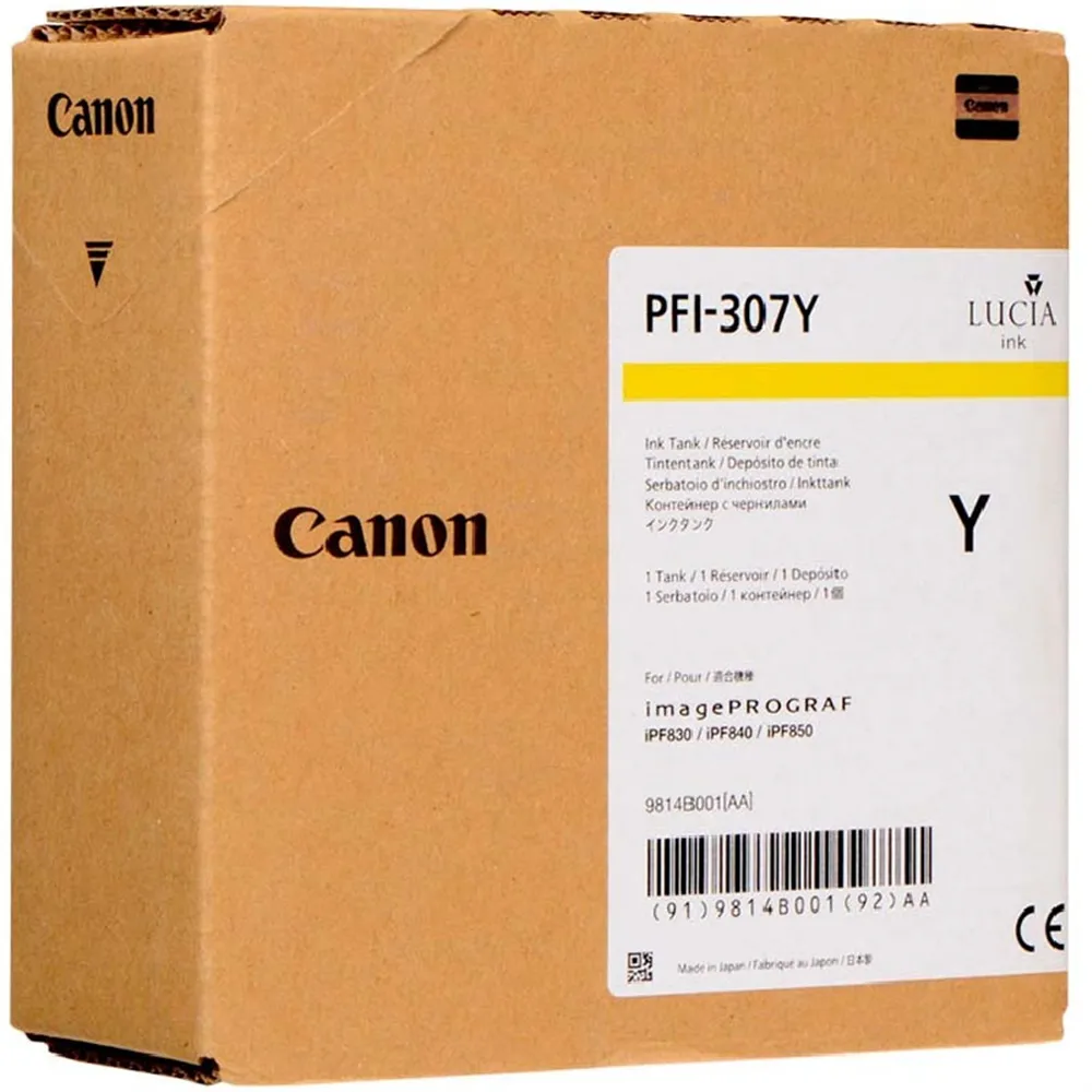 Cartuccia Originale Canon PFI-307y 9814B001 (Giallo 330 ml)