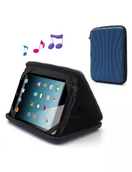 Custodia Casse Audio Stereo Speaker iPad mini Blu