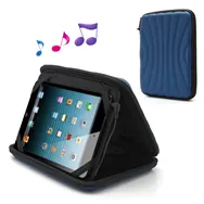Custodia con Casse Audio Stereo Speaker per iPad mini (Blu)